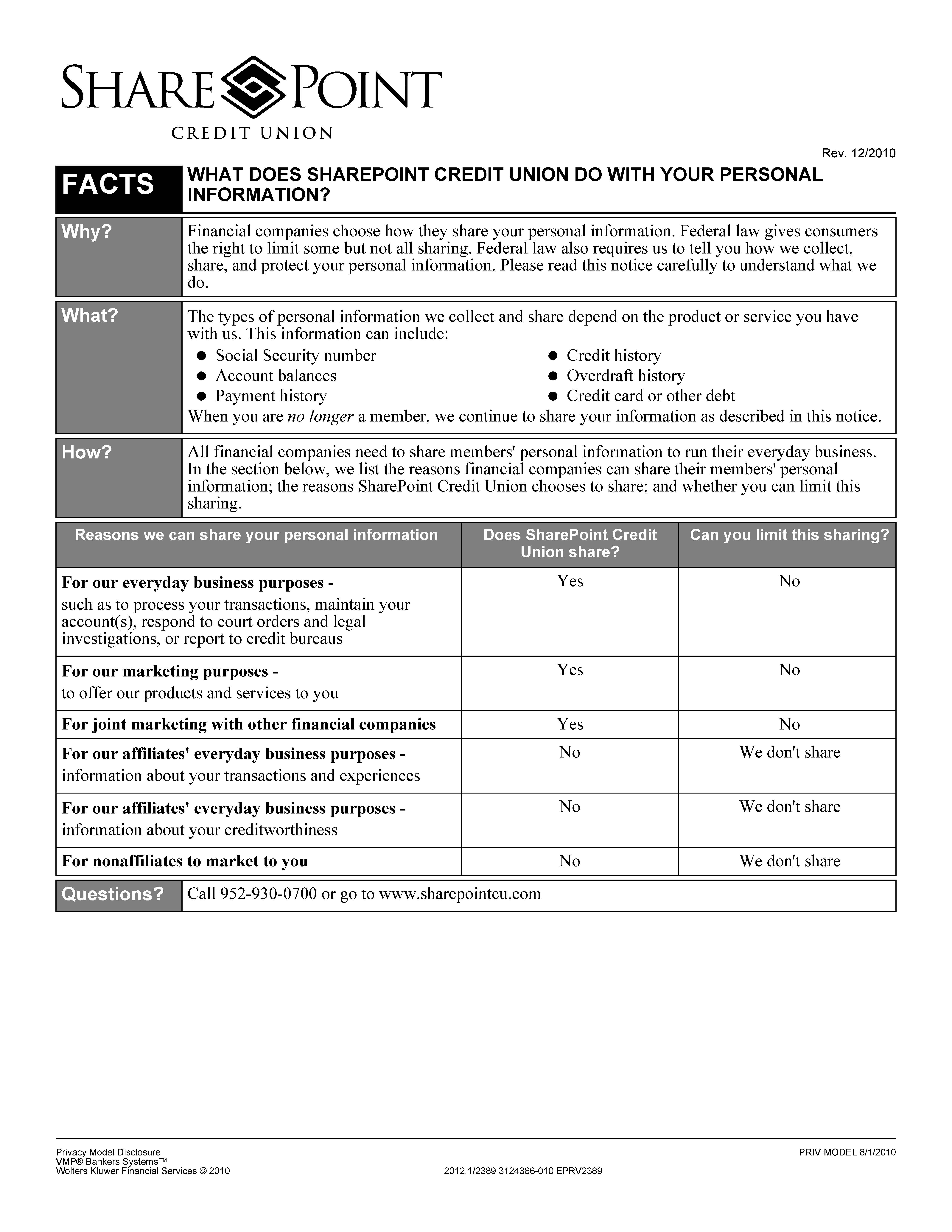 Privacy Policy Page 1